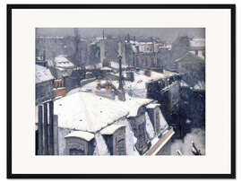 Gerahmter Kunstdruck Verschneite Dächer