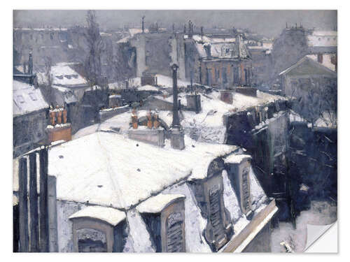 Naklejka na ścianę View of rooftops (Effect of snow)