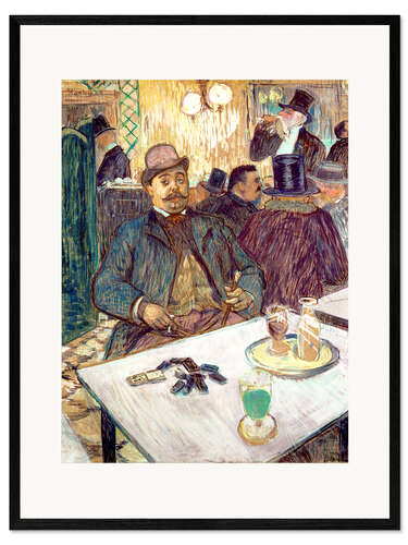 Framed art print Monsieur Boileau au café