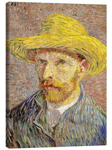 Canvas print Self-Portrait with Straw Hat