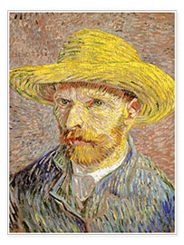Poster Self-Portrait with Straw Hat