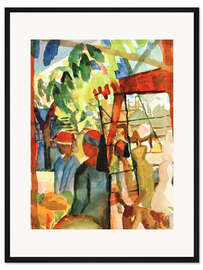 Gerahmter Kunstdruck Marktleben