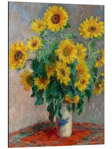 Aluminium print Bouquet of Sunflowers