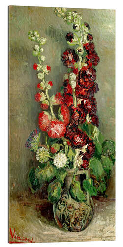 Galleriprint Vase with Hollyhocks