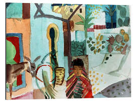 Magnettafel Mädchen mit Pferd und Esel