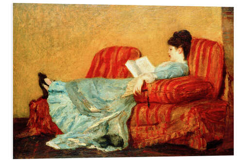 Foam board print Young Lady Reading