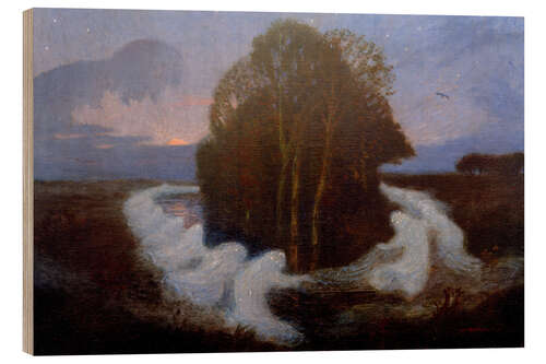 Hout print Dance of the Elves