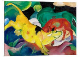 Magnettafel Kühe - gelb, rot, grün