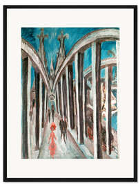 Gerahmter Kunstdruck Rheinbrücke in Köln