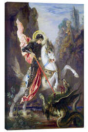 Quadro em tela  St. George and the Dragon - Gustave Moreau