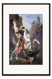 Gerahmter Kunstdruck St. Georg und der Drache