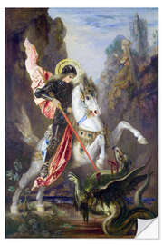 Sticker mural Saint Georges et le Dragon