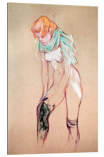 Galleriprint Woman Pulling up her Stocking