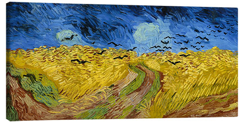 Canvas print Wheatfield with crows