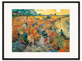 Gerahmter Kunstdruck Der rote Weinberg