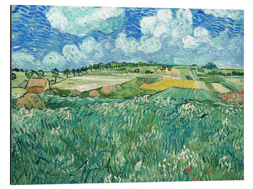 Aluminium print Plain near Auvers with rain clouds