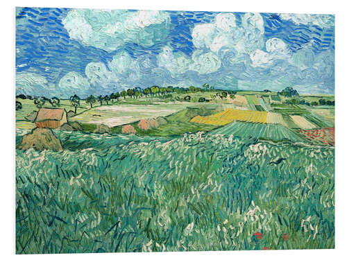 Foam board print Plain near Auvers with rain clouds