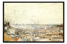 Gerahmter Kunstdruck Dächer von Paris vom Montmartre