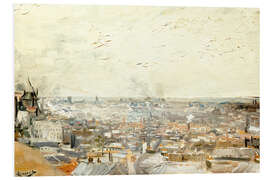 Foam board print Roofs of Paris from Montmartre