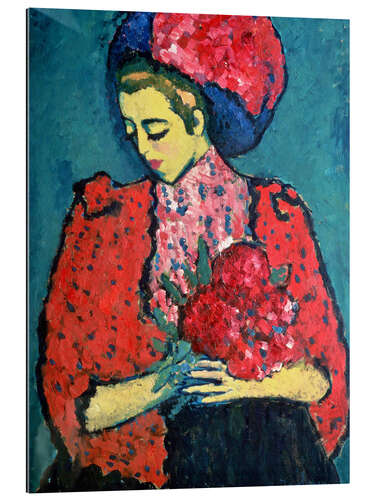 Gallery print Girl with Peonies