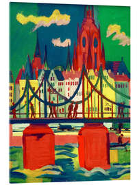 Akrylbillede  The Frankfurt Cathedral - Ernst Ludwig Kirchner