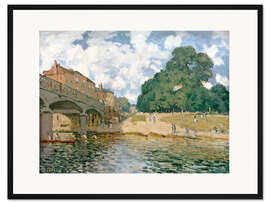 Gerahmter Kunstdruck Brücke bei Hampton Court