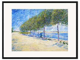 Framed art print Walking on the banks of the Seine near Asnières
