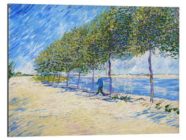 Magnettafel Spaziergang am Ufer der Seine bei Asnières