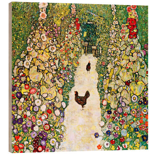 Puutaulu Garden Path with Chickens