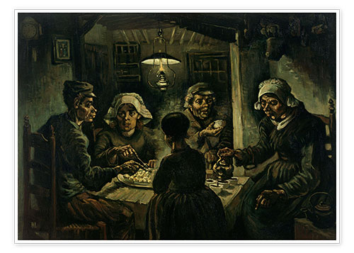 Poster Die Kartoffelesser, 1885