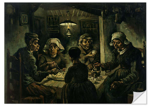 Vinilo para la pared Los comedores de patatas, 1885