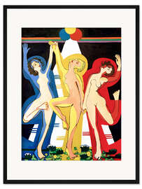 Gerahmter Kunstdruck Farbentanz II
