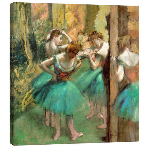 Canvas print Dancers in Pink and Green