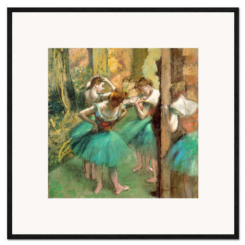 Kehystetty taidepainatus Dancers in Pink and Green
