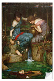 Selvklæbende plakat Nymphs Finding the Head of Orpheus