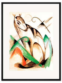 Gerahmter Kunstdruck Sitzendes Fabeltier