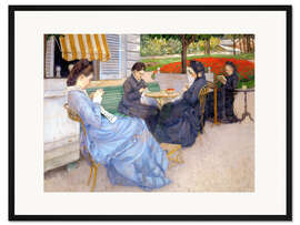 Gerahmter Kunstdruck Gruppenbild auf dem Lande