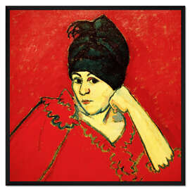 Gerahmter Kunstdruck Dunkelblauer Turban