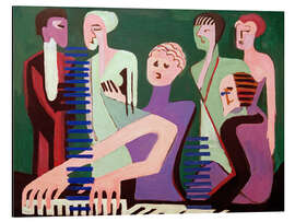 Magnettafel Sängerin am Piano