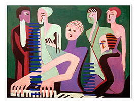 Obraz  Singer at the piano - Ernst Ludwig Kirchner