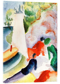 Acrylglas print Picnic on the Beach - August Macke