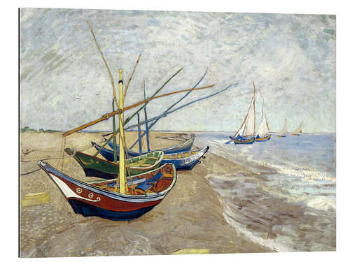 Galleritryck Fishing Boats on the Beach at Saintes-Maries