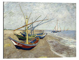 Magnettafel Fischerboote am Strand von Les Saintes-Marie-de-la-Mer