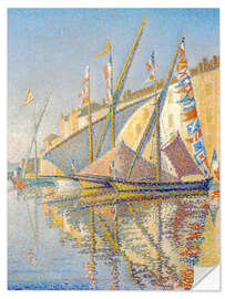 Muursticker Sailing boats at the port of Saint Tropez