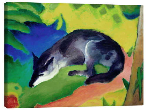 Canvas print Blue black fox