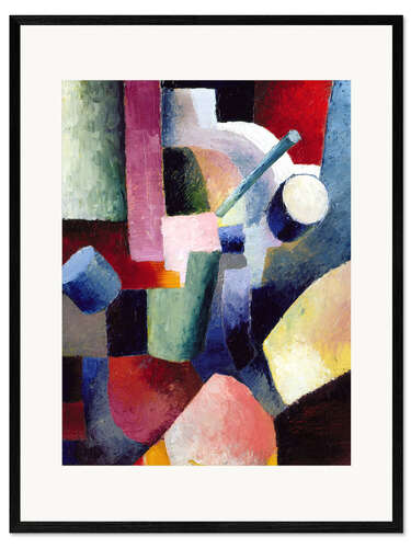 Ingelijste kunstdruk Coloured Composition of Forms