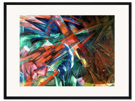 Gerahmter Kunstdruck Tierschicksale (Die Bäume zeigten ihre Ringe, die Tiere ihre Adern)