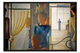 Gerahmter Kunstdruck Zwölfergruppe mit Interieur