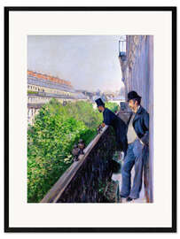 Ingelijste kunstdruk Balcony, Boulevard Haussmann 1880