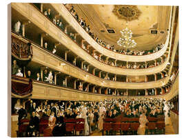 Holzbild Zuschauerraum des alten Burgtheaters in Wien - Gustav Klimt